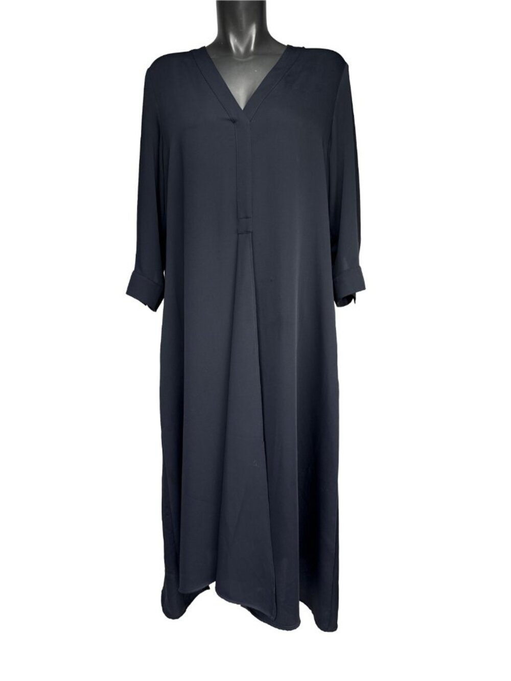 GERRY WEBER Collection Black Maxi Pleated Long Sleeve Dress Size L